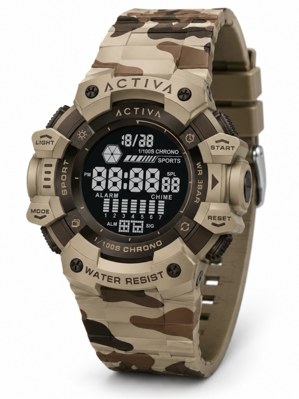Activa X Invicta Digital Essentials Men's, Women's Watch - 50mm, Beige New